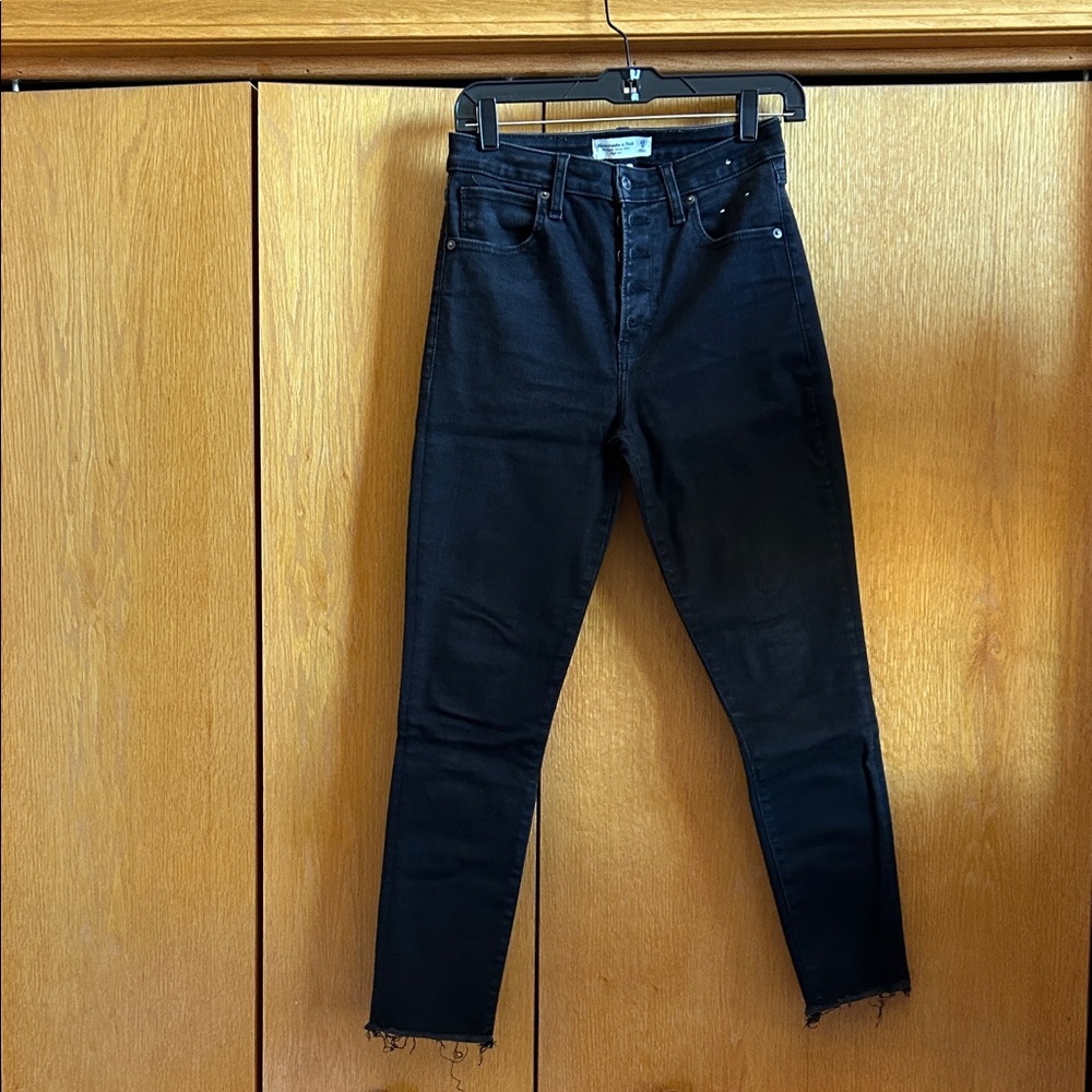 Abercrombie & Fitch Black Denim Button-Fly Jeans